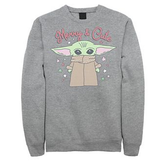 Men's Star Wars: The Mandalorian The Child Christmas Merry & Cute Sweatshirt