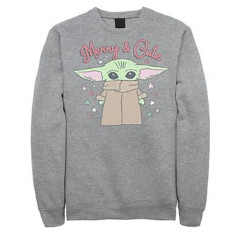 Men's Star Wars: The Mandalorian The Child Christmas Merry & Cute Sweatshirt