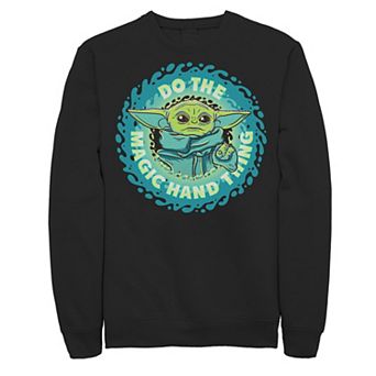 Men's Star Wars: The Mandalorian The Child Do The Magic Hand Thing Sweatshirt