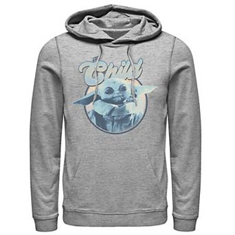 Men's Star Wars: The Mandalorian The Child Retro Portrait Blue Hue Sweatshirt