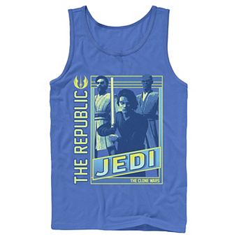 Men's Star Wars: The Clone Wars The Republic Jedi Poster Tank Top