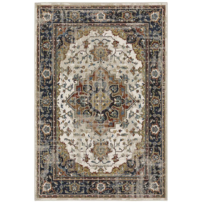 StyleHaven Valor Traditional Medallion Area Rug, Beig/Green, 10X13 Ft