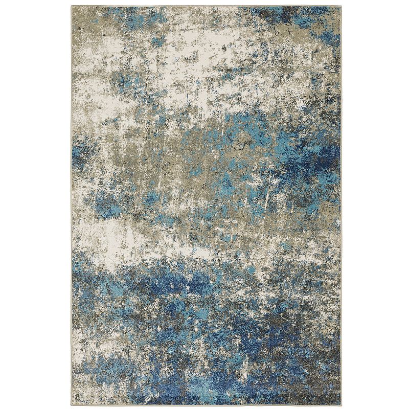 StyleHaven Valor Casual Abstract Area Rug, Blue, 5X7 Ft