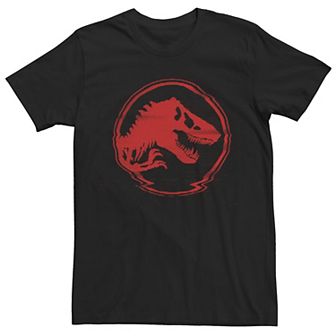 Big & Tall Jurassic World Red Logo Glitch Coin Tee