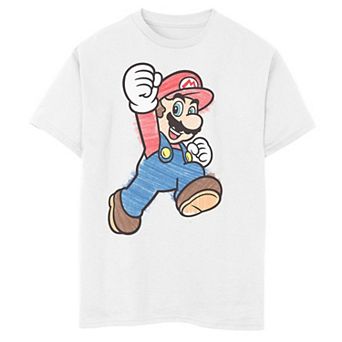 Boys 6-20 Nintendo Super Mario Marker Colors Classic Tee