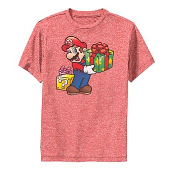 Boys 8-20 Nintendo Super Mario Wrapped Christmas Presents Tee