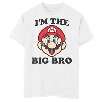 Boys 8-20 Nintendo Super Mario The Big Bro Face Tee