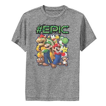 Boys 8-20 Super Mario Group Shot Epic Splatter Tee