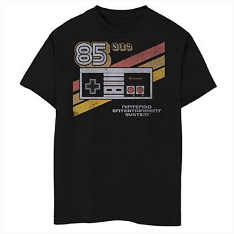 Boys 6-20 Nintendo NES Controller Retro Stripe 85 Tee