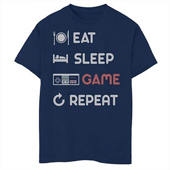 Boys 6-20 Nintendo Eat Sleep Game Repeat Tee
