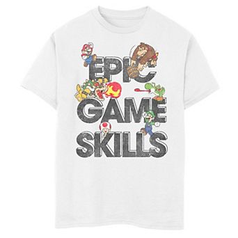 Boys 8-20 Nintendo Super Mario Epic Game Skills Character Collage Tee