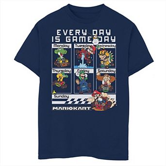 Boys 6-20 Nintendo Mario Kart Everyday Is Game Day Group Shot Tee
