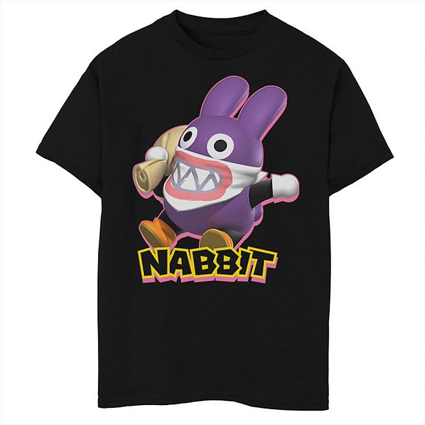 Boys 8-20 Nintendo Super Mario Nabbit Action Pose Portrait Logo Tee