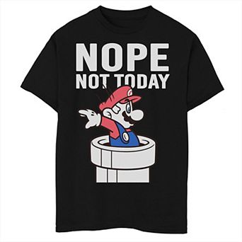 Boys 6-20 Nintendo Super Mario Warp Pipe Nope Not Today Action Portrait Tee