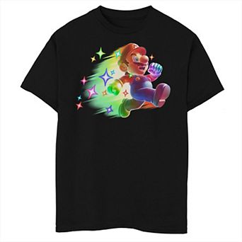 Boys 6-20 Nintendo Super Mario Action Pose Neon Portrait Tee