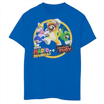 Boys 8-20 Nintendo Super Mario 3D & Bowsers Fury Group Portrait Tee
