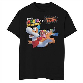 Boys 8-20 Nintendo Super Mario 3D & Bowsers Fury Group Portrait Tee