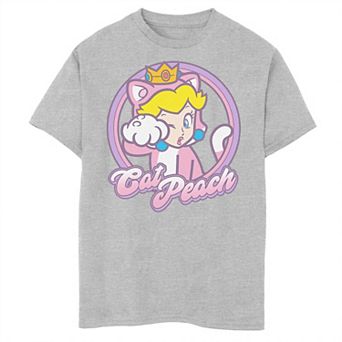 Boys 8-20 Nintendo Cat Peach Grooming Circle Portrait Tee