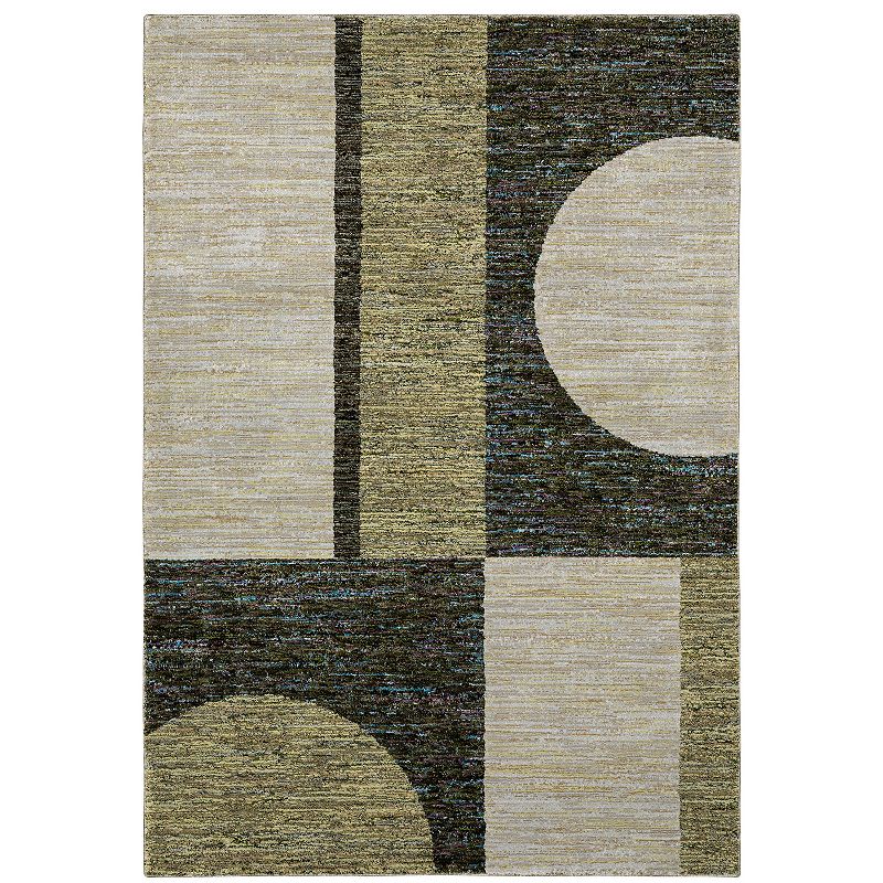 StyleHaven Sutton Contemporary Geometric Rug, Green, 8.5X11.5Ft