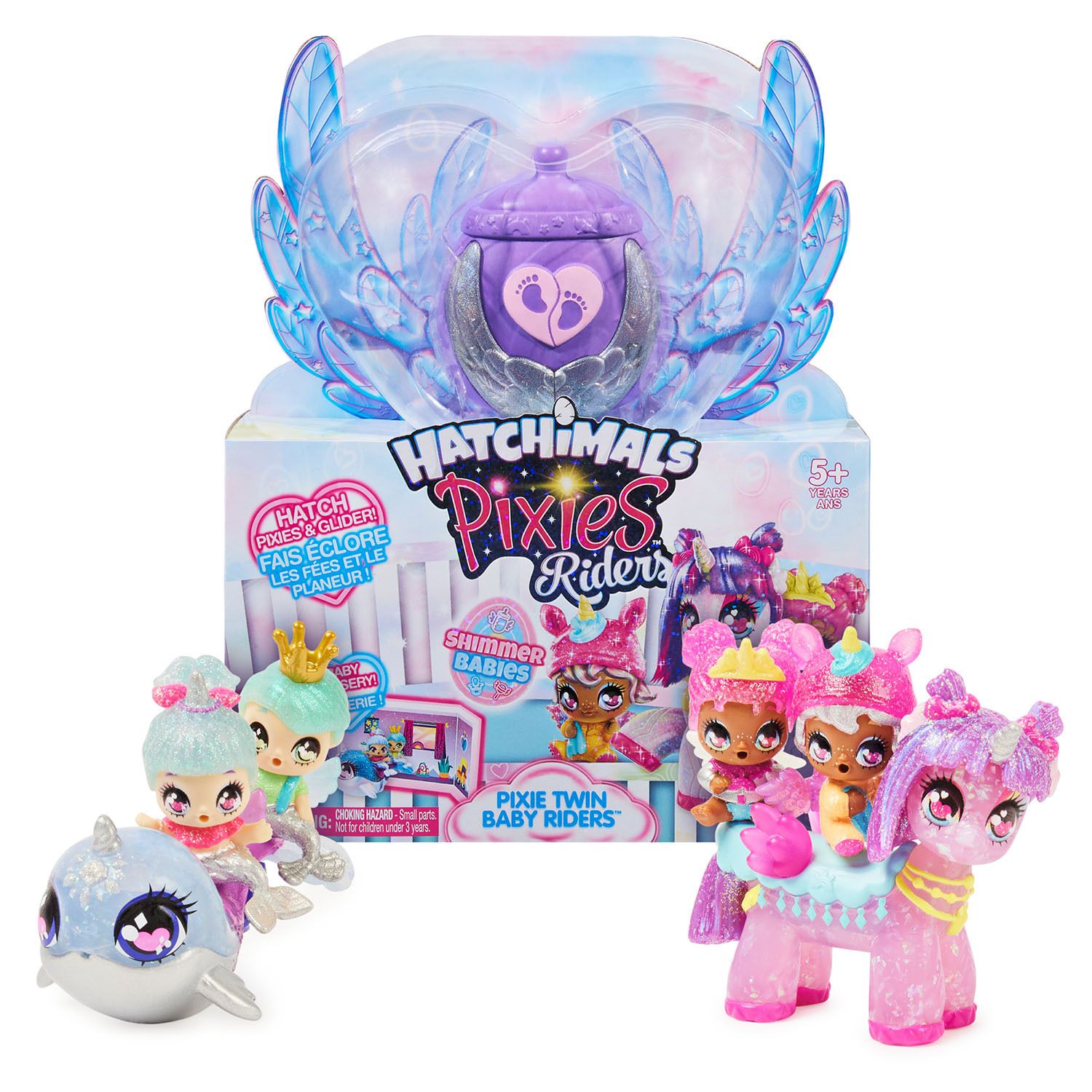 Image for Hatchimals Pixies Riders Shimmer Babies Pixie Baby Twins with Glider and 4 Accessories at Kohl's.