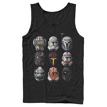 Men's Star Wars: The Clone Wars Clone Helmets Tank Top