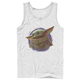 Men's Star Wars The Mandalorian The Child Purple Smoke Tank Top
