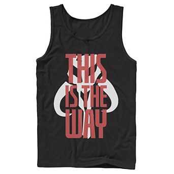 Men's Star Wars The Mandalorian This Is The Way Red Text Overlay Tank Top