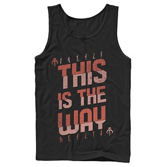 Men's Star Wars The Mandalorian This Is The Way Split Design Tank Top