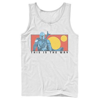 Men's Star Wars The Mandalorian This Is The Way Cartoon Panel Tank Top
