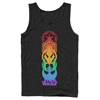 Men's Star Wars Pride Rainbow Logo Stack Tank Top