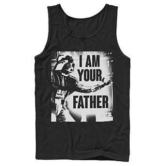 Men's Star Wars Darth Vader Your Father Dad Spray Paint Tank Top