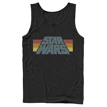 Men's Star Wars Classic Stripe Logo Design Tank Top