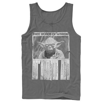 Men's Star Wars Yoda Poster Words Of Wisdom Tank Top