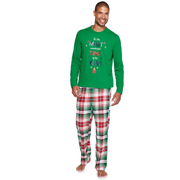 Men's Jammies For Your Families® Christmas Kitsch Wonderful Time of The  Year Pajama Set