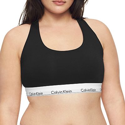 Plus Size Calvin Klein Modern Cotton Unlined Bralette QF5116