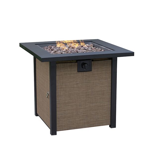 Bond MFG Woodleaf 28in 50000BTU Tan Portable Steel Propane Gas Fire