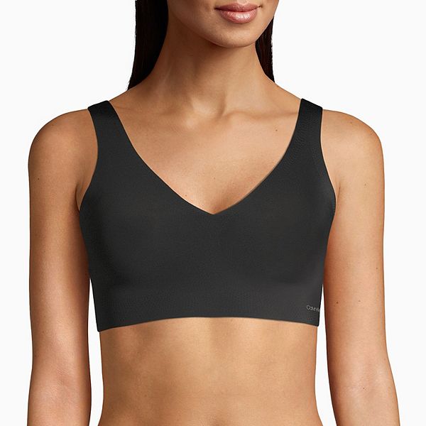 Calvin Klein Womens Invisibles Comfort Seamless Lift Mesh Bralette