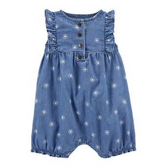 Baby Girl Carter's Chambray Snap-Up Romper