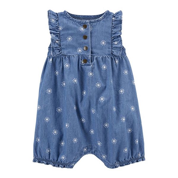 Carters denim hot sale romper