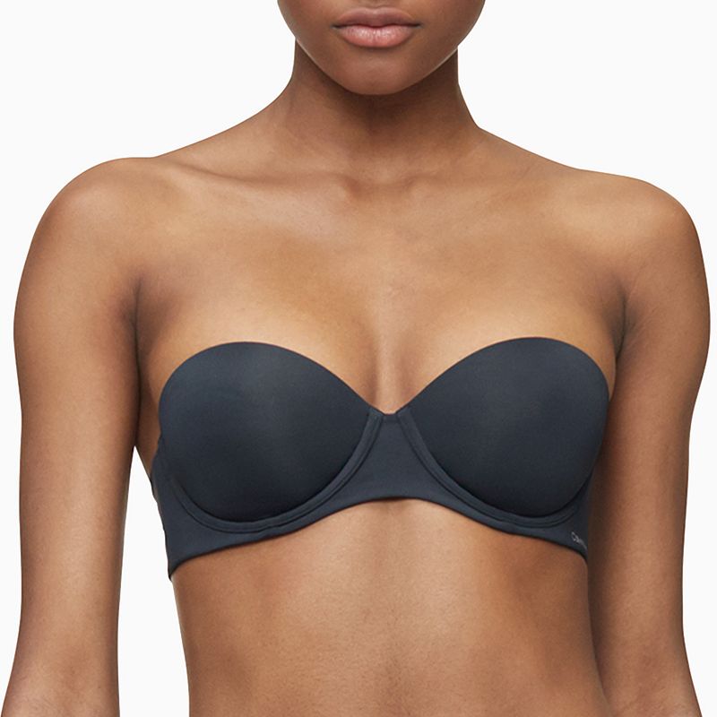 Calvin Klein Perfectly Fit Strapless Push Up Bra QF5677, Women's, Size: 36 D, Black
