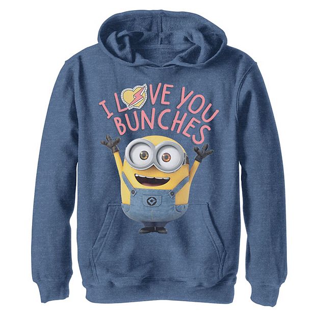 Boys 8 20 Despicable Me Minions I Love You Bunches Hoodie