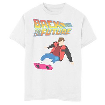 Boys 8-20 Back To The Future 8-Bit Marty on Hoverboard Graphic Tee