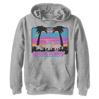 Boys 8-20 Land Before Time Great Valley Dinosaur Silhouette Hoodie