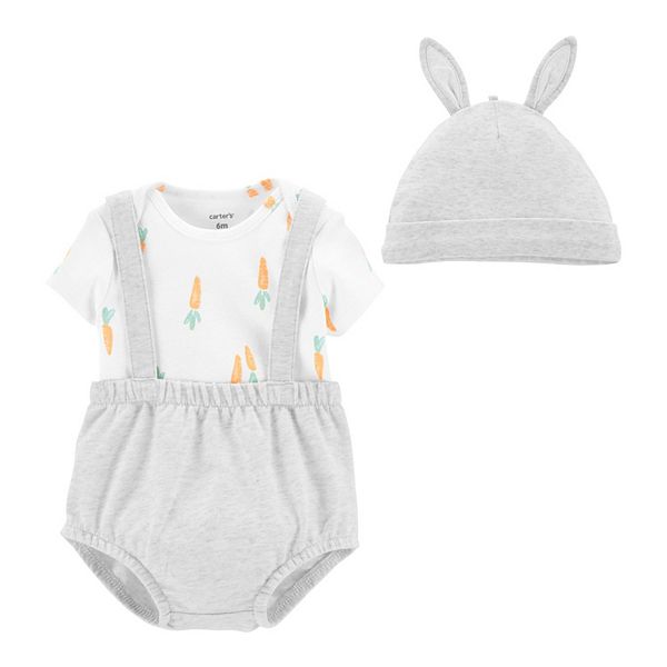 Baby Carter s 3 Piece Bubble Shortalls Easter Bunny Outfit