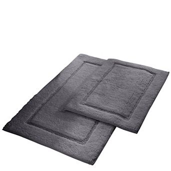 Modern Threads 2 Pack Cotton Bath Mat With Non-Slip Backing