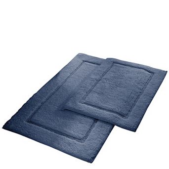 Modern Threads 2 Pack Cotton Bath Mat With Non-Slip Backing