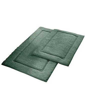 Modern Threads 2 Pack Cotton Bath Mat With Non-Slip Backing