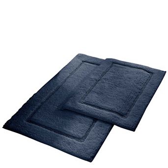 Modern Threads 2 Pack Cotton Bath Mat With Non-Slip Backing