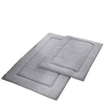 Modern Threads 2 Pack Cotton Bath Mat With Non-Slip Backing