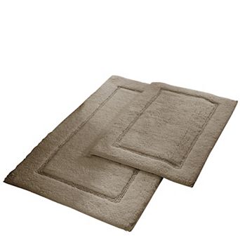 Modern Threads 2 Pack Cotton Bath Mat With Non-Slip Backing
